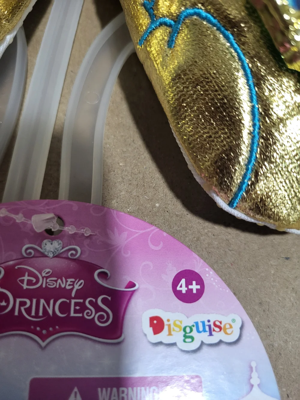 Disney Gold Jasmine Jewel-Embellished Dress-Up Slippers